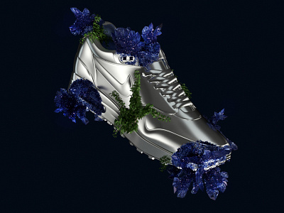 Nike concept aluminium colorful crystal diamond ivy metal nature nike shoe