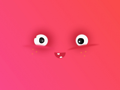 Monssster child dailyui face gradient happy illustration monster sketch