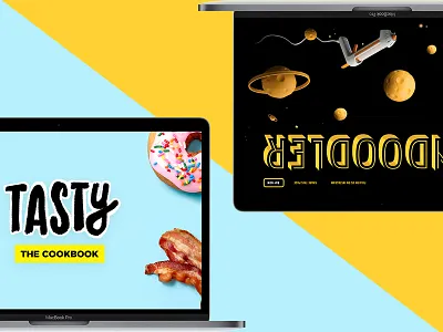 Doodly cookbook flow food one page planets ui web