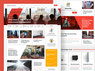 Finance Content Portal articles finance interaction interaction design news ui ux web website