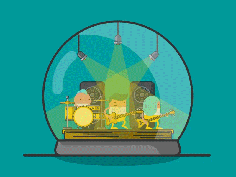 Snowglobe animation band holiday