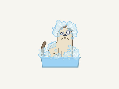 Bath Time bath cat fester foam funny imessage ios10 sticker pack stickers time