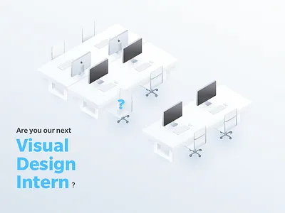 Internship Isometric Illustration desk illustration illustrations intern internship isometric job office trainee