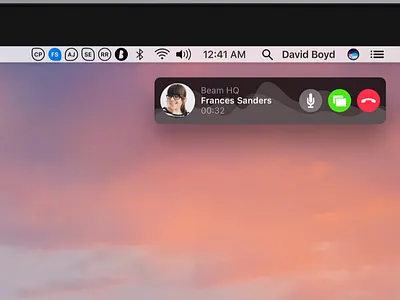 Beam for macOS beam dark menubar noui osx popover sierra sound wave voice