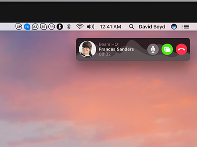 Beam for macOS beam dark menubar noui osx popover sierra sound wave voice