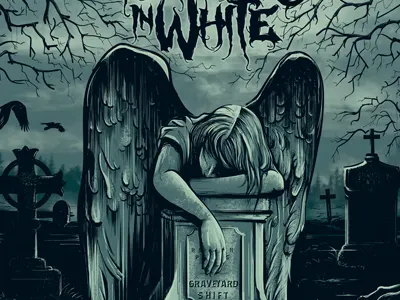 Motionless In White Album Artwork Contest album animals art colour darkart detail digital drawing graveyard illustration macabre vector