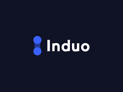 Induo brand custom i icon logo logotype mark type