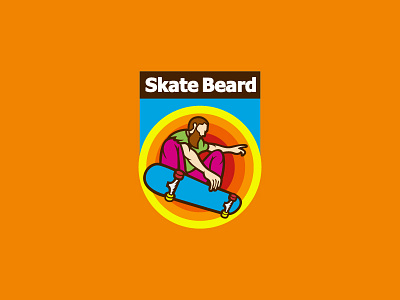 Skate Beard design graphic icon illustrator logo skate skateboard