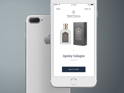 Truefitt And Hill - Product Detail cosmetics ecommerce eshop minimal mobile truefitthill ui ux