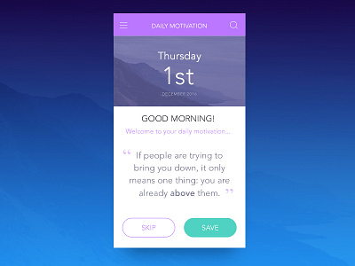 Daily Ui - motivation app app app design creative design inspiration iphone mobile motivation ui uidesign user experience uxdesign