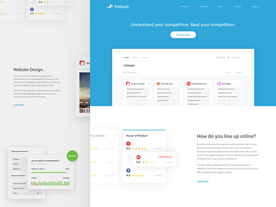 Lineups Homepage app application branding feature homepage landing page notch product ui ux website