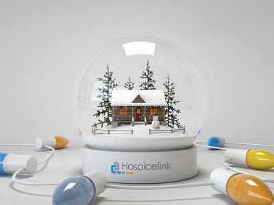 Holiday Card 3d cgi design holidays illustration lights maya model render snow snowglobe vray