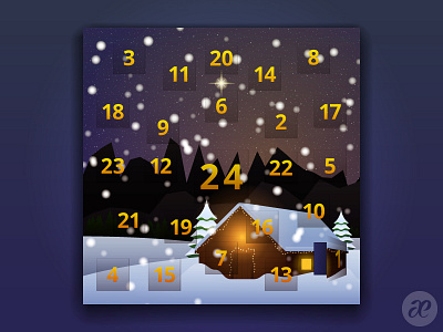 Day 1 - 24 Days of Christmas christmas digital illustration vector