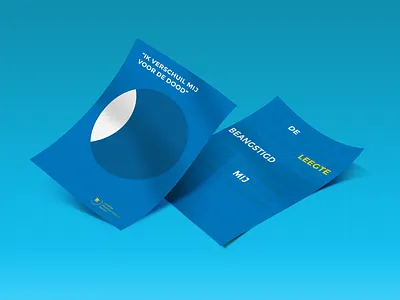 LES - Poster design abstract advertising basic blue design minimal paper poster print shape shapes