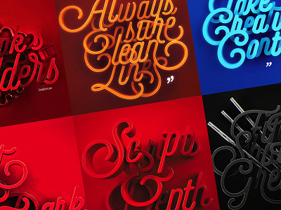 Scripts with Depth depth 3d type typography series script selfie