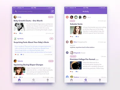 Main content of the app ui