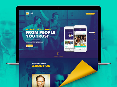 Tril App Website app color cool design interface layout music nice tril ui ux website