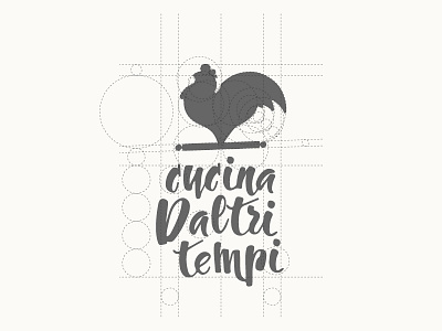 Cucina Daltri Tempi chicken cock food golden section italian logo