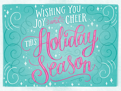 Holiday Card art card christmas drawing hand lettering holiday lettering