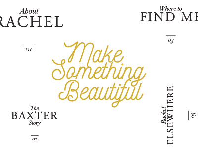 Make Something Beautiful | rachbaxter.com buttons icons logo web website