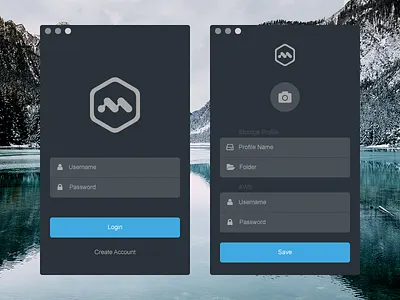 Modok Login app concept create profile login modok vector
