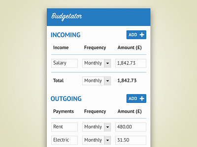 004 Calculator 004 budget calculator dailyui