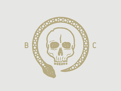 BC logo skull snake