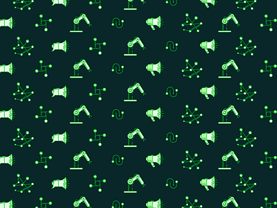 Icons Pattern ai colours connect design evangelize green icon icons illustration pattern tech weird