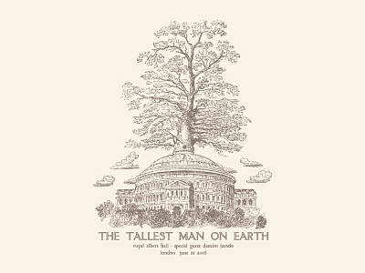 The Tallest Man on Earth @ Royal Albert Hall apparel merch rock merch screen print screen printing shirt t shirt tshirt