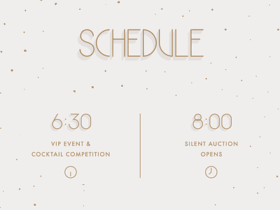 Schedule event layout schedule type typography