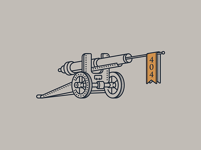 404 artillery flag icon illustration line sorry thin vector