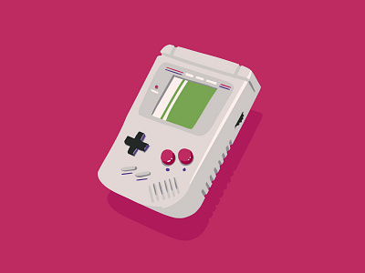 Game Boy adobe ai brush design freehand illustrator logo nintendo sketch smile vector