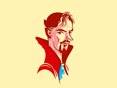 Dr. Strange adobe ai cintiq design illustrator logo marvel portrait superhero vector