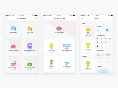 Daily Exercise — Smart home 4 bathtub bed colors control ios kitchen light smart home sofa ui washing