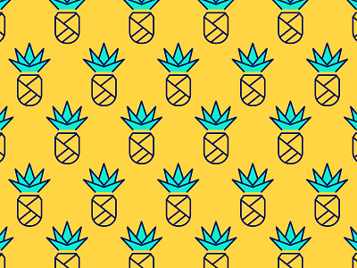 Pineapple Pattern color iconography illustration logo pattern