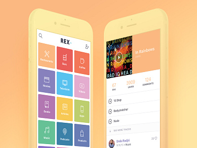 Gradient Phone Hero Treatment gradient grid hero ios menu mockup phones presentation screen ui