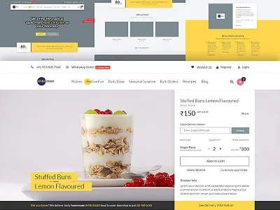 Alikemom Website Concept cart ecommerce food landing page product web desgn website