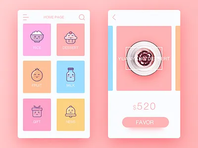 Food APP color,illustration,food apps photoshop
