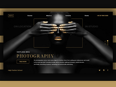 HFS - main black fashion gold ui ux web