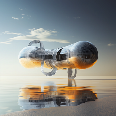 Salton Sea architecture design futuristic illustration midjourney spatial design