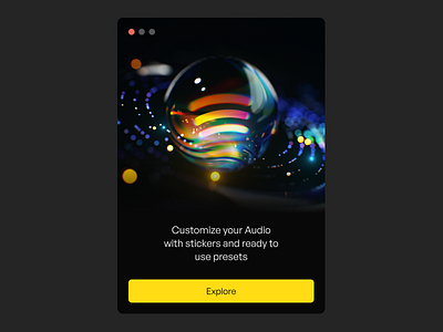 Spotify Popup Concept 3d graphic design ui