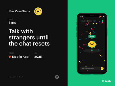 New Case Study – Zesty (Mobile App) aftereffects animated app casestudy chat concept design productdesigner prototype ui uiux ux zesty