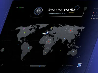 Website traffic exploration brand branding by google anallitics dark blue sea exploration graphic design illustrator ai ison designer ison set navigate slider noghting traffic photoshop psd pins map location print designer proxima nova adobe family fonts top country small traffic typo typography ui ux designer visitor online world map map monde