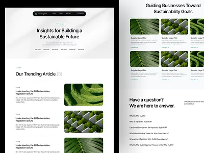 Agriculture Landing Page - Article Page agriculture articel blog blog spot cansaas clean design detail page fresh interface landing landing page minimalist news saas ui ux web design