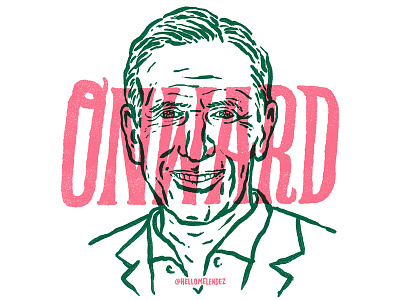 Onward illustration lettering type