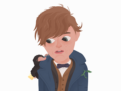 Newt Scamander beasts bowtruckle character fantastic harry harrypotter newt niffler picket potter rowling scamander