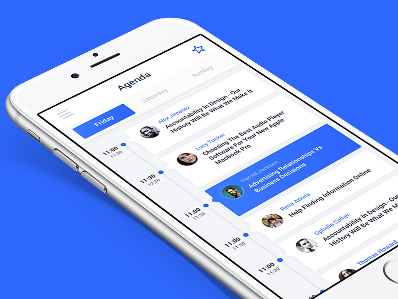 Example of Agenda Mobile App