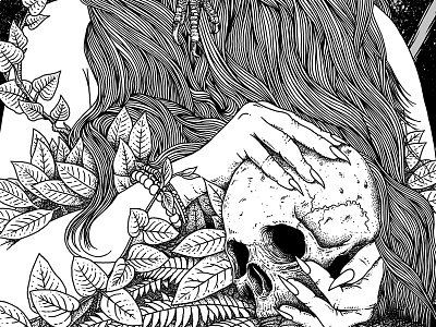 Forest Spirit apparel foliage forest iilustration shaman skull spirit ts witch