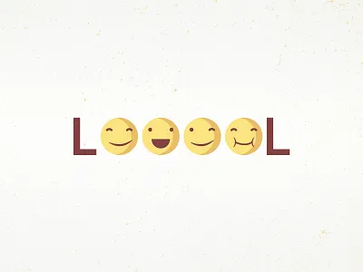 Looool Logo Design emoji emoticons faces funny illustration logo logo design lol looool smile yellow