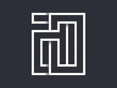 Personal Logo ao a geometric grid lines logo o outline personal simple square typography